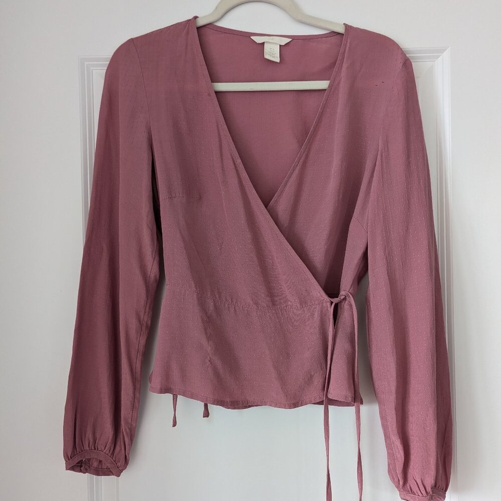 Pink H&M wrap top